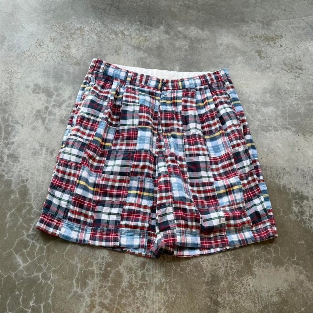 Vintage JOS A BANKS classic pleated patchwork cotton chino dress shorts